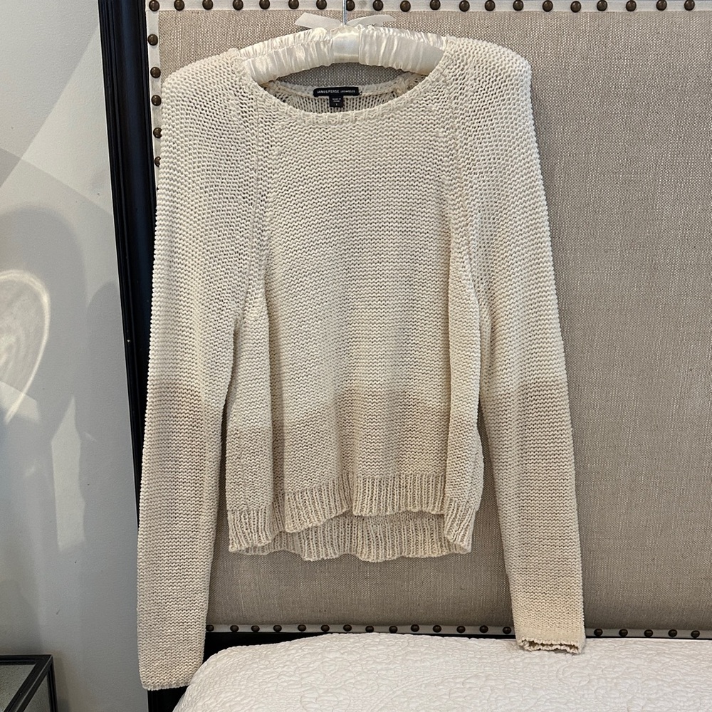 James Perse Cream Knit Sweater